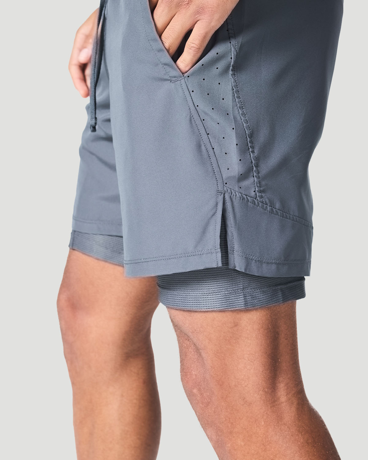 Men's Training Shorts - Castor Grey image number 2