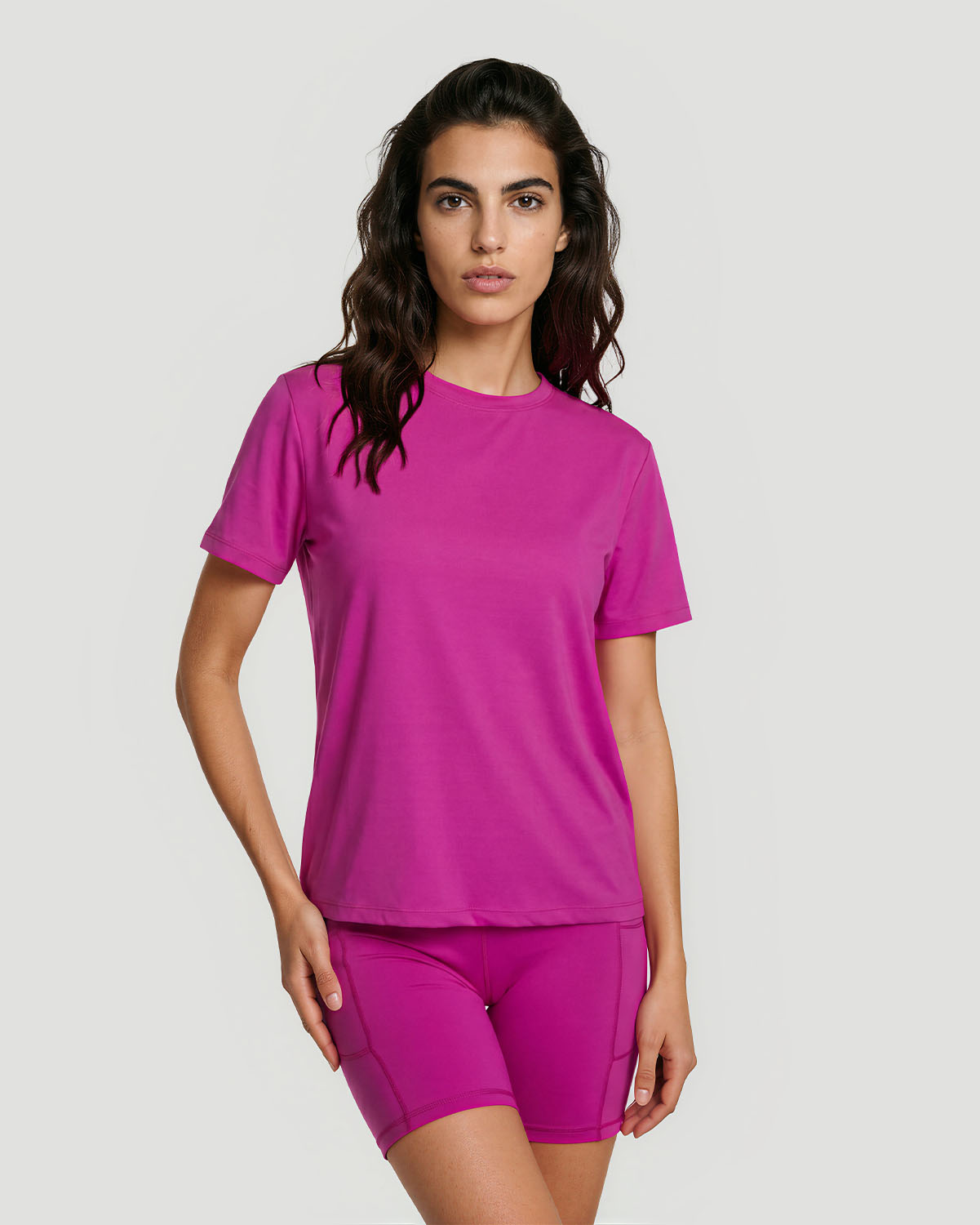 Women's Crew Neck T-Shirt - Rose Violet image number 0