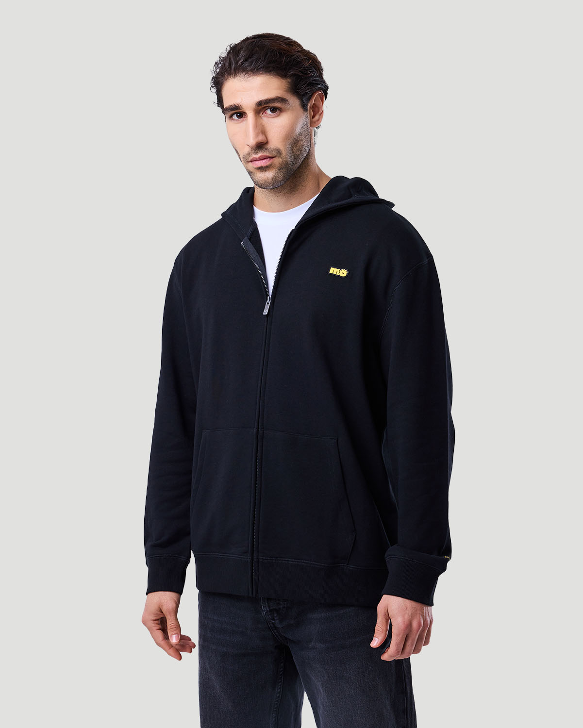 Men's Zip Hoodie - Jet Black image number 2