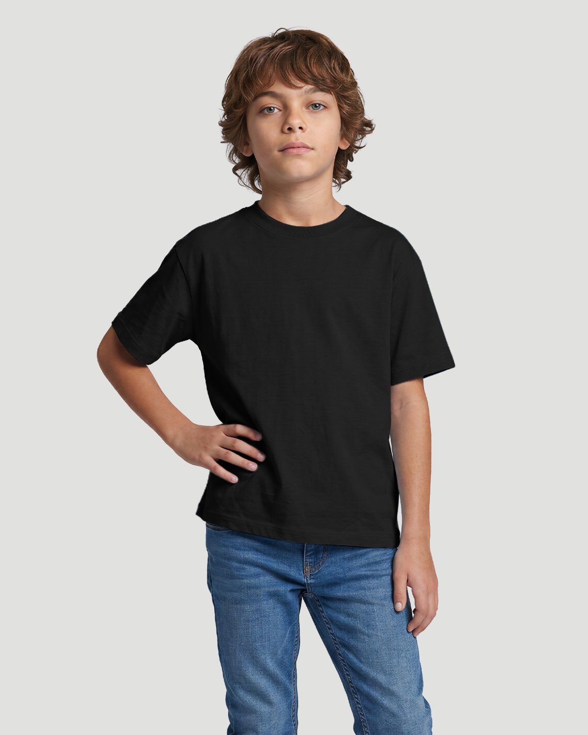 Boys Crew neck T-shirt - Jet Black image number 0