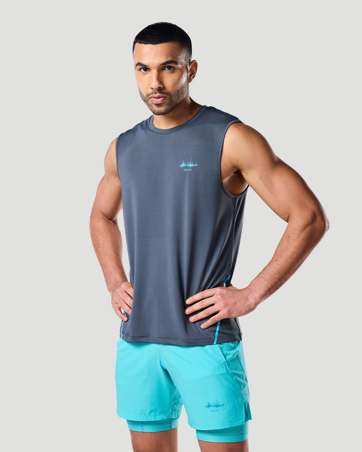 Sleeveless T-shirt - Castor Grey image number 4