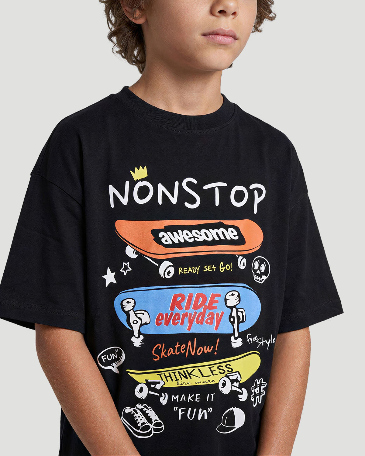 Boys Graphic T-Shirt - Nonstop - Jet Black image number 4