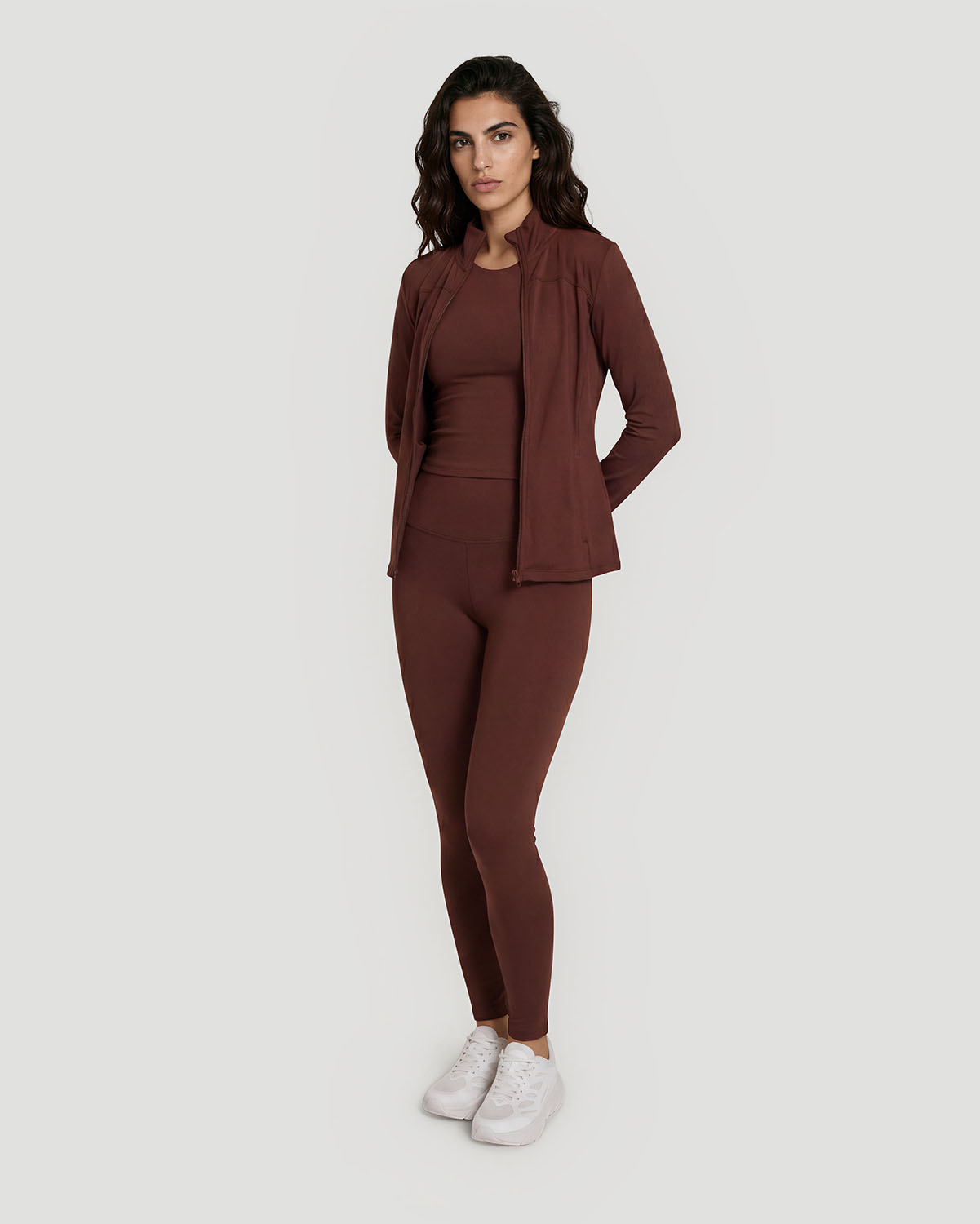 Women's Track Jacket - Shaved Chocolate image number 2
