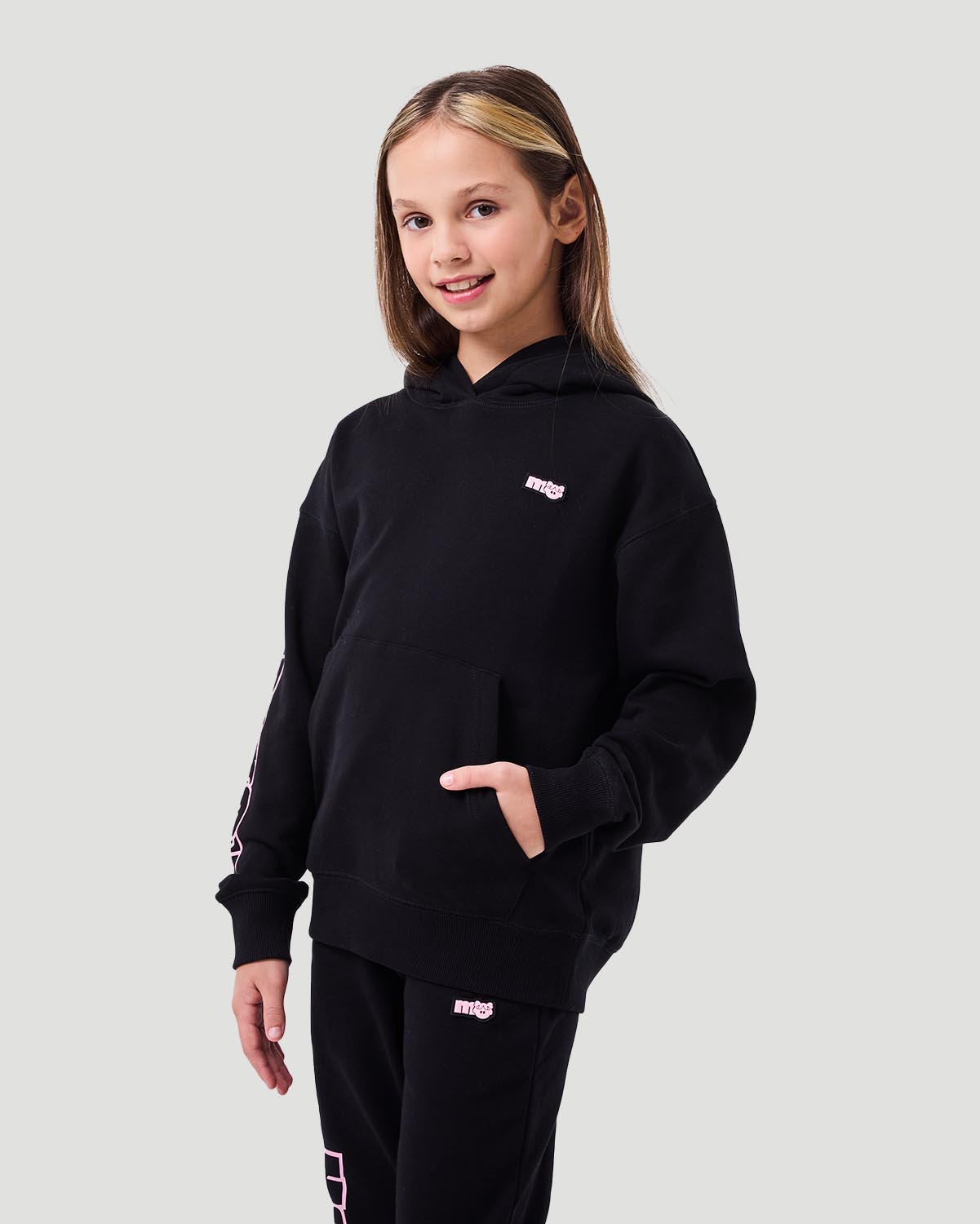 Girl's Hoodie - Jet Black image number 3
