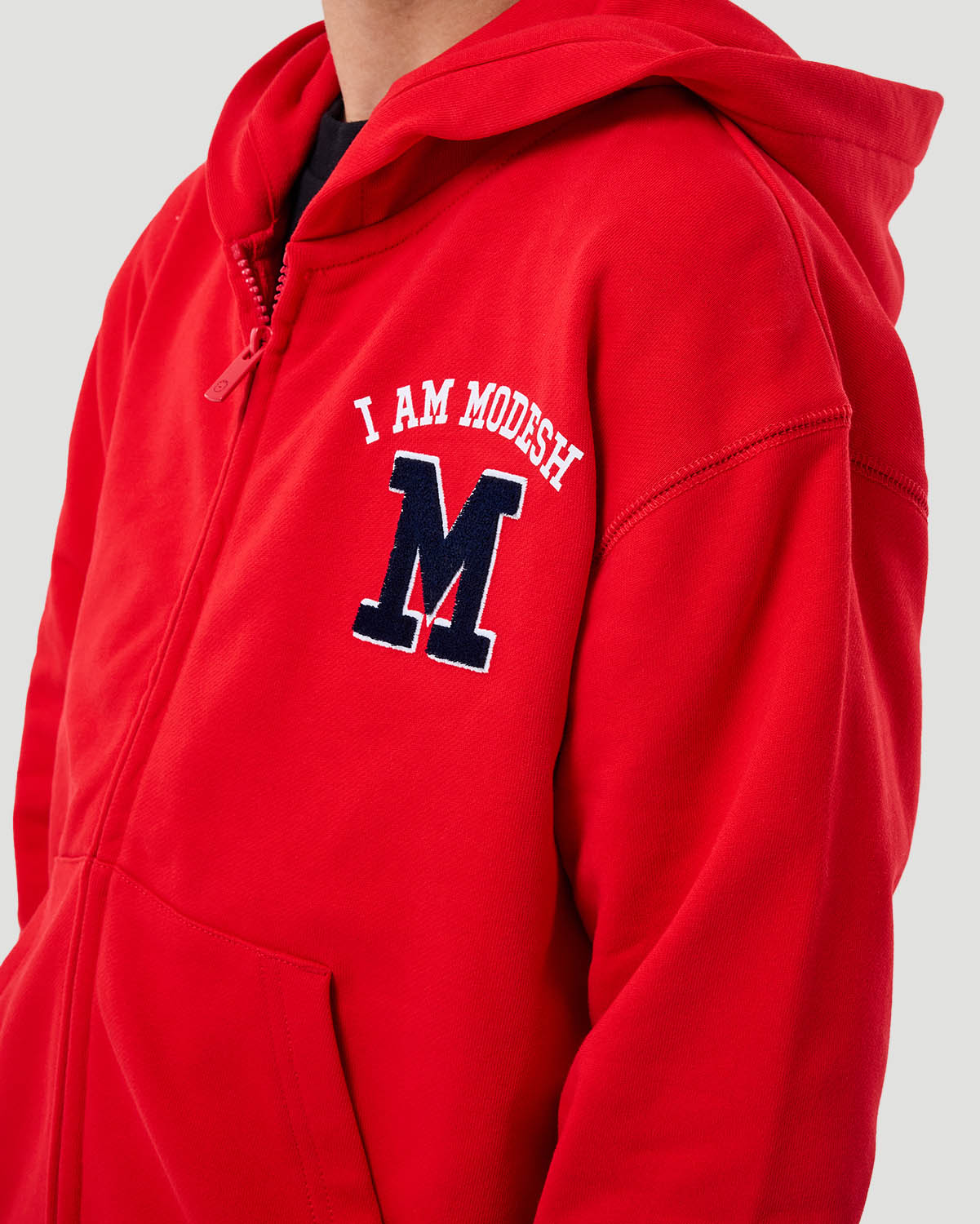 Boy's Zip Hoodie - High Risk Red image number 4