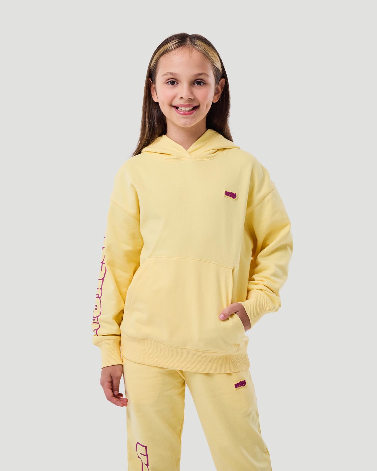 Girl's Hoodie - Pale Banana image number 2
