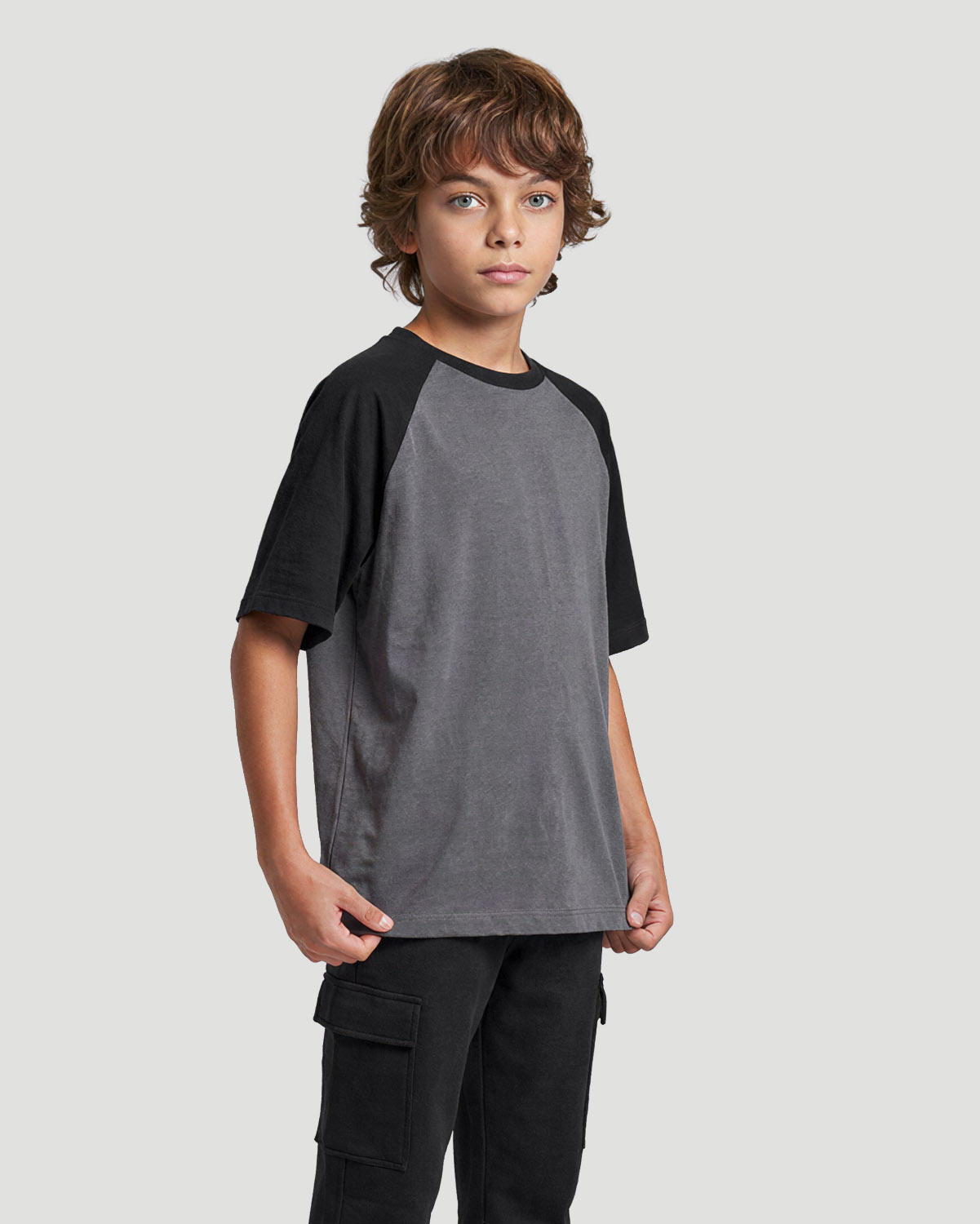 Boys Raglan T-shirt - Quiet Shade image number 1