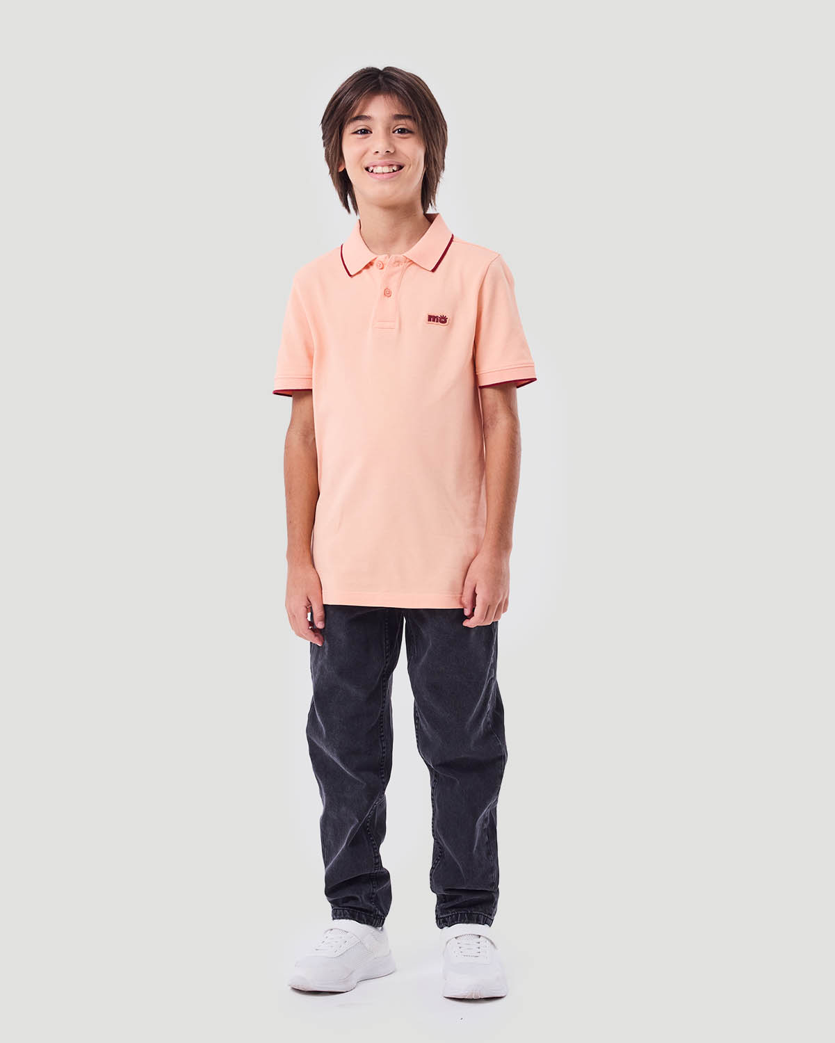 Boy's Polo T-shirt - Papaya Punch image number 0