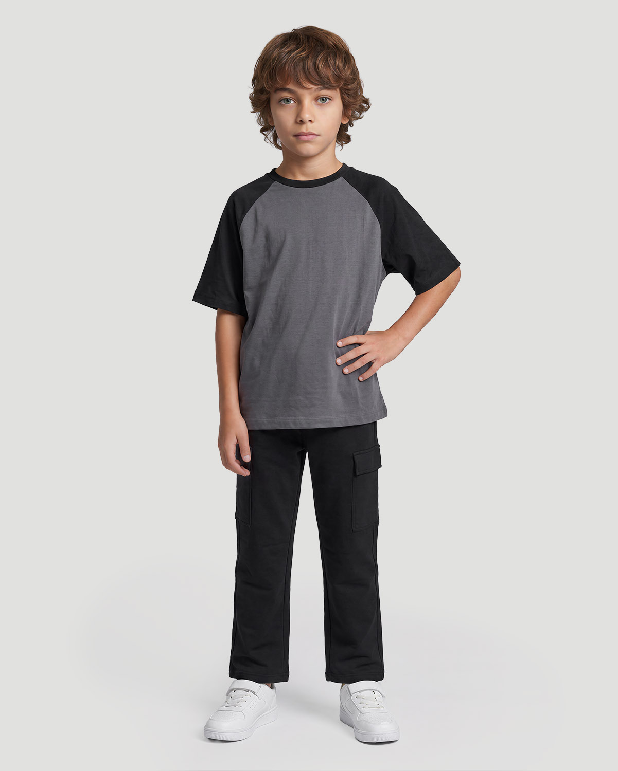Boys Raglan T-shirt - Quiet Shade image number 2