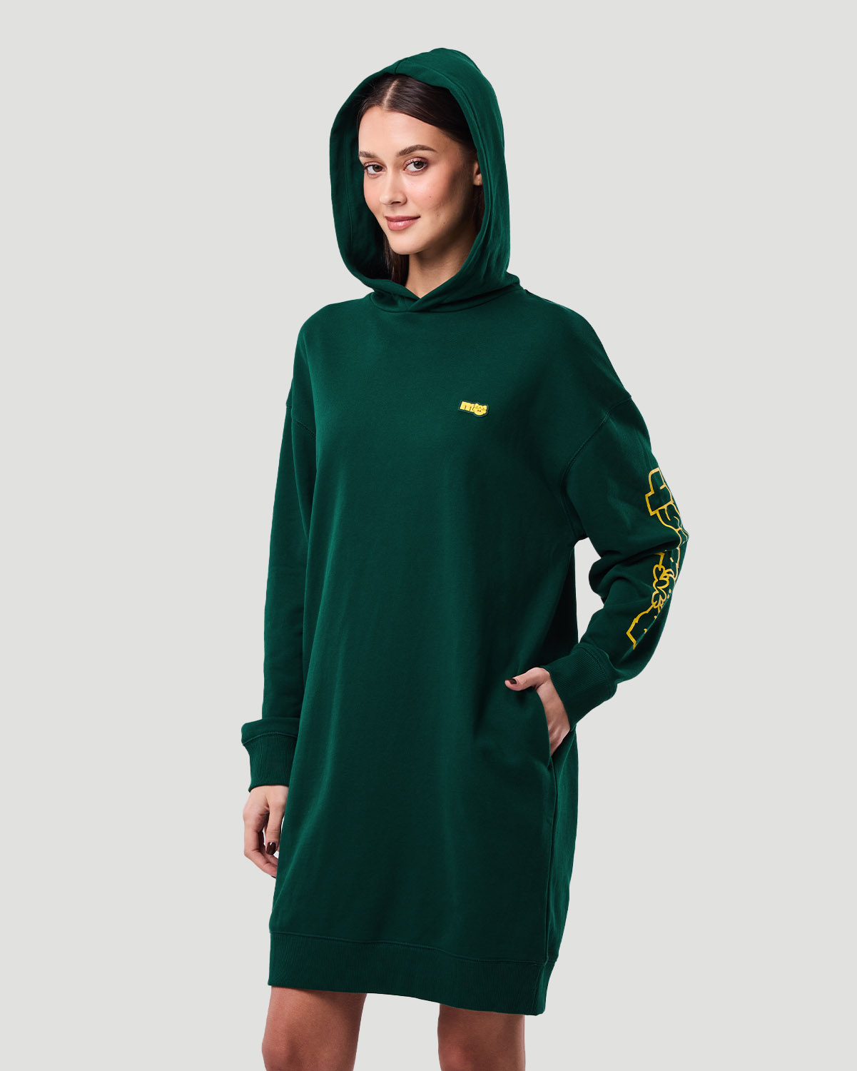 Women&rsquo;s Hoodie Dress - Evergreen image number 2