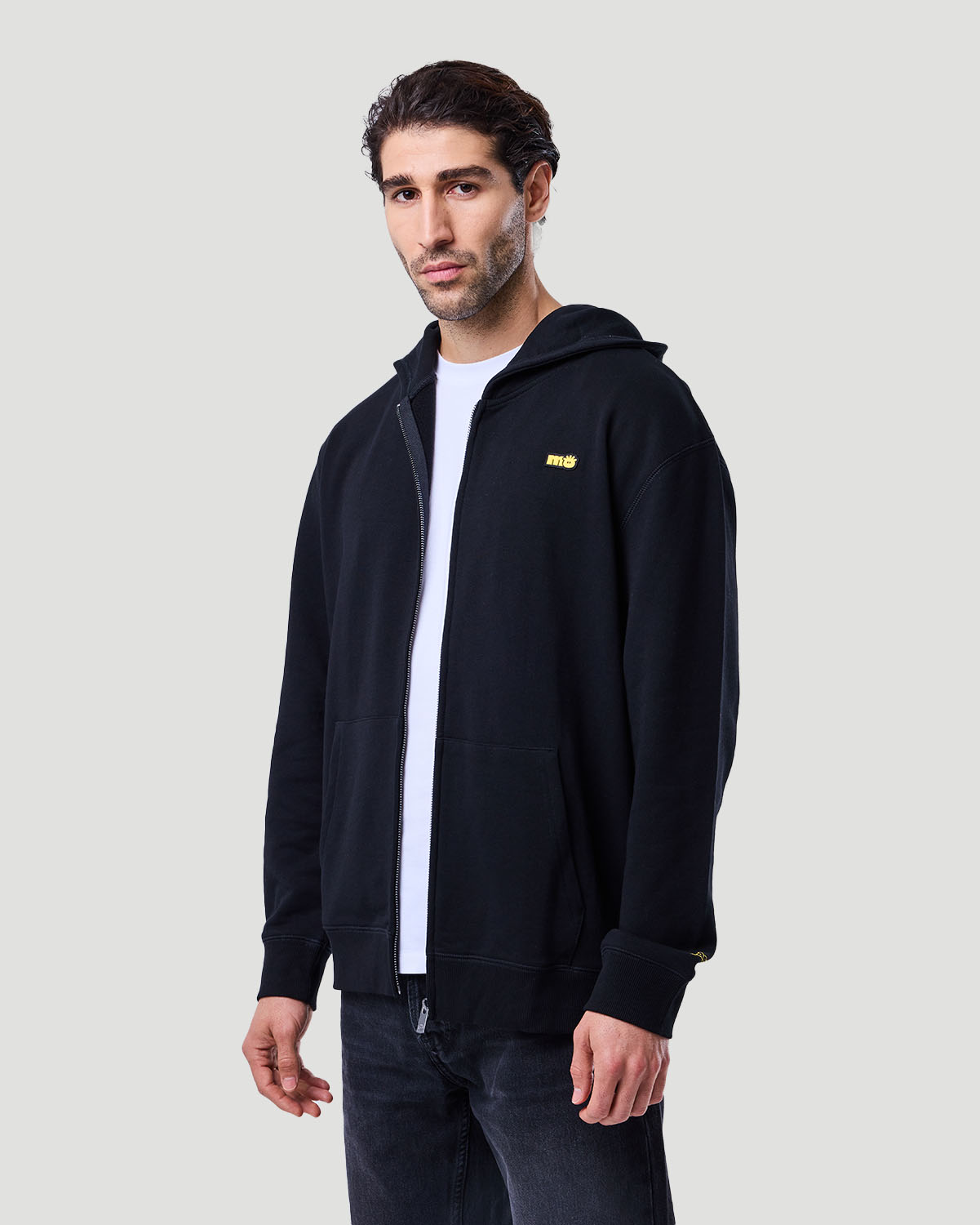 Men's Zip Hoodie - Jet Black image number 3