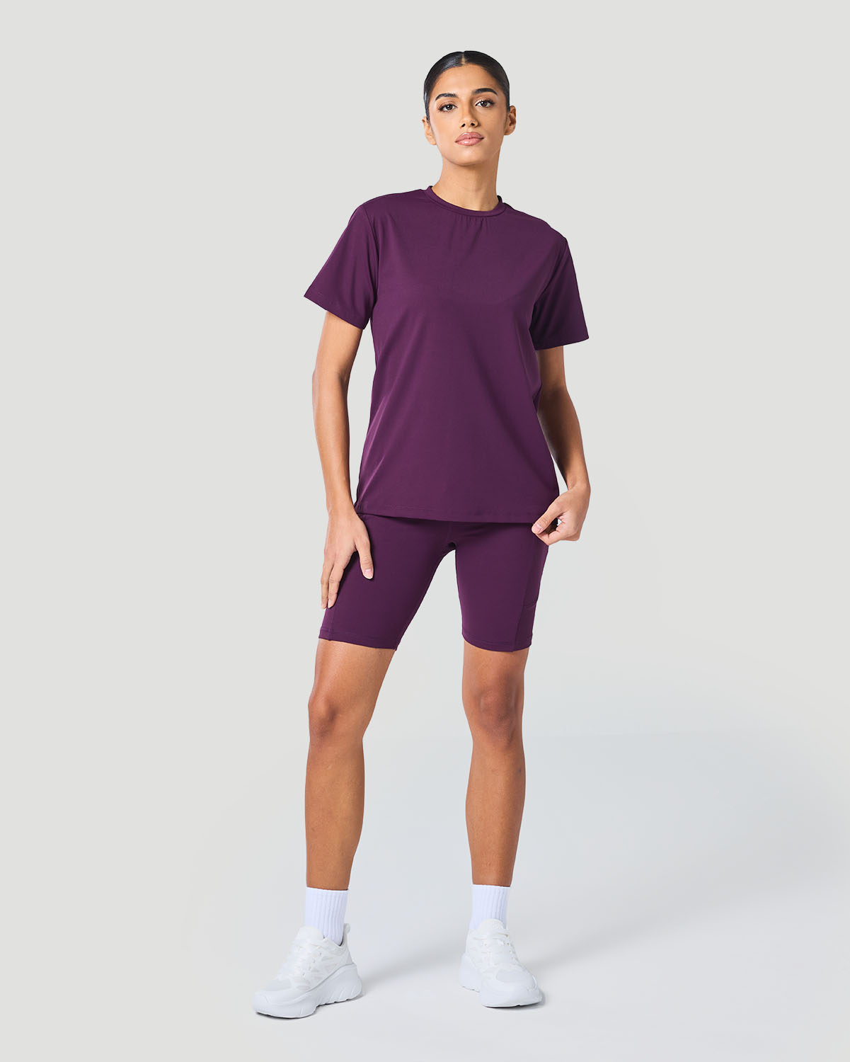 Women's Crew Neck T-Shirt - Italian Plum image number 5