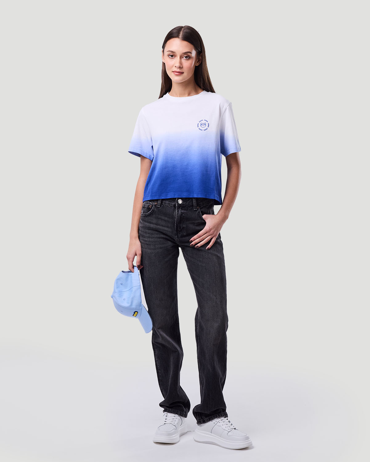 Women's Dip-Dye T-shirt - Lapis Blue image number 0