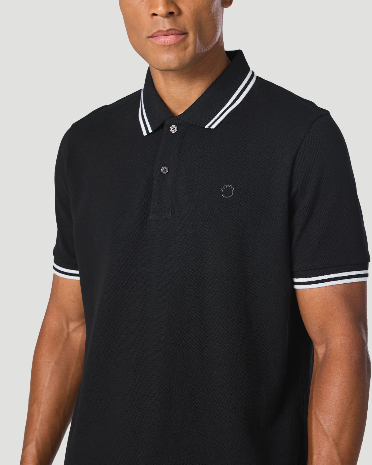 Men's Basic Tipping Polo - Jet Black image number 2