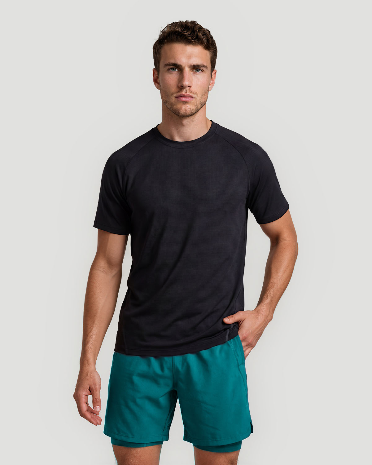 Men's Stretch T-Shirt - Jet Black image number 0