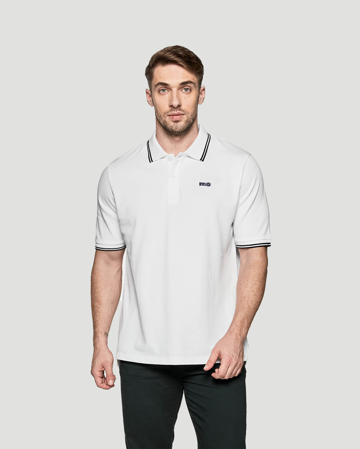 Men's Tipping Polo - White image number 1