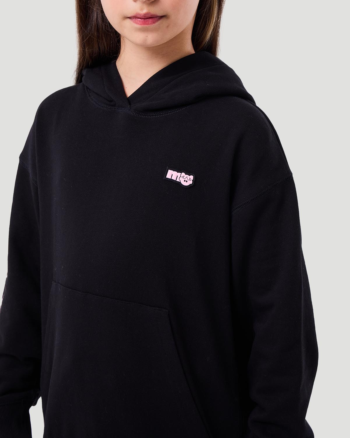 Girl's Hoodie - Jet Black image number 4