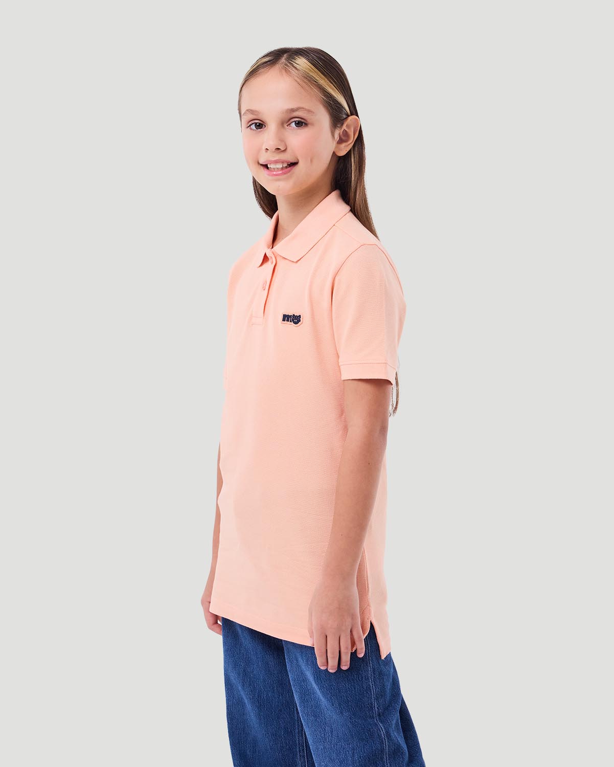 Girl's Polo T-shirt - Papaya Punch image number 2