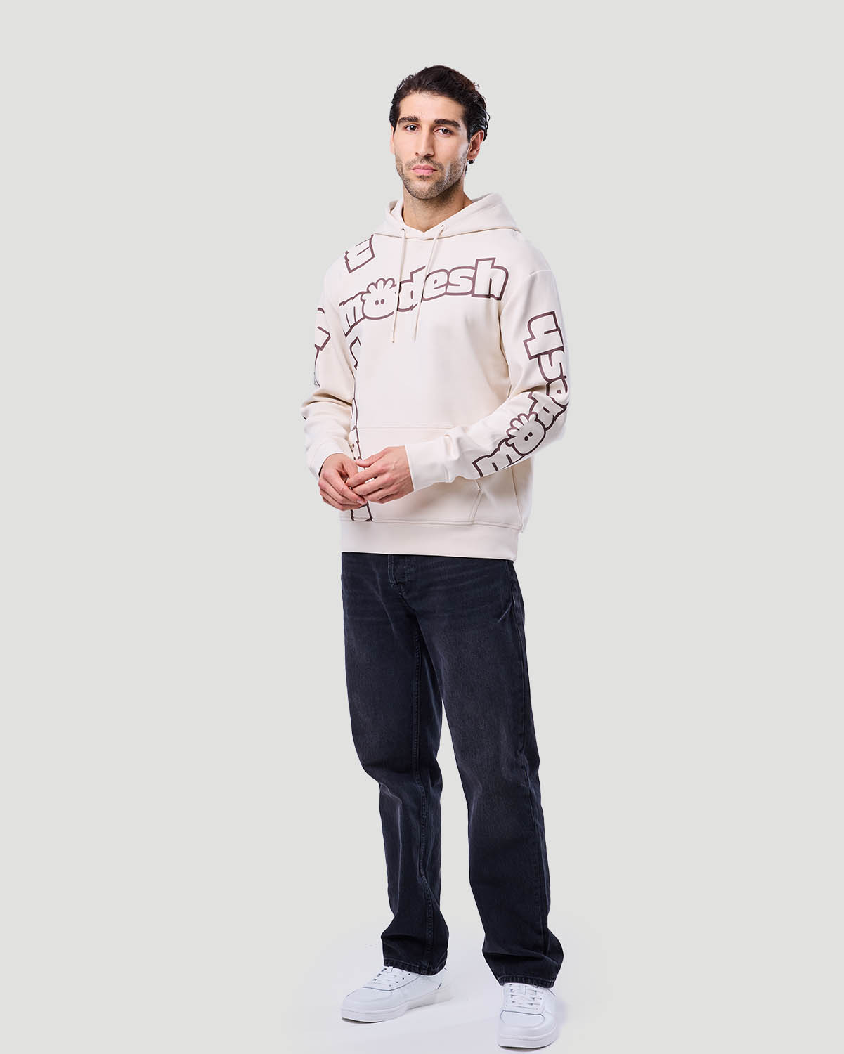Men's Printed Hoodie - Short Bread image number 1