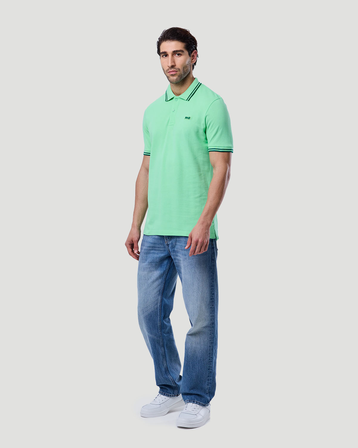 Men's Tipping Polo - Green Ash image number 0
